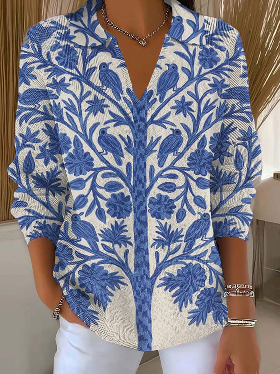 womens-vintage-tree-birds-art-printed-casual-hooded-button-sweater