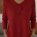 Women's Christmas Lapel Pullover Sweater