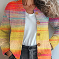 autumn-gradient-striped-vintage-art-print-buttoned-cardigan-sweater