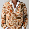 womens-vintage-leaf-pattern-art-print-buttoned-cardigan-sweater