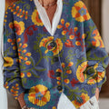 beautiful-ethnic-geometric-floral-painting-art-print-buttoned-v-neck-cardigan-sweater