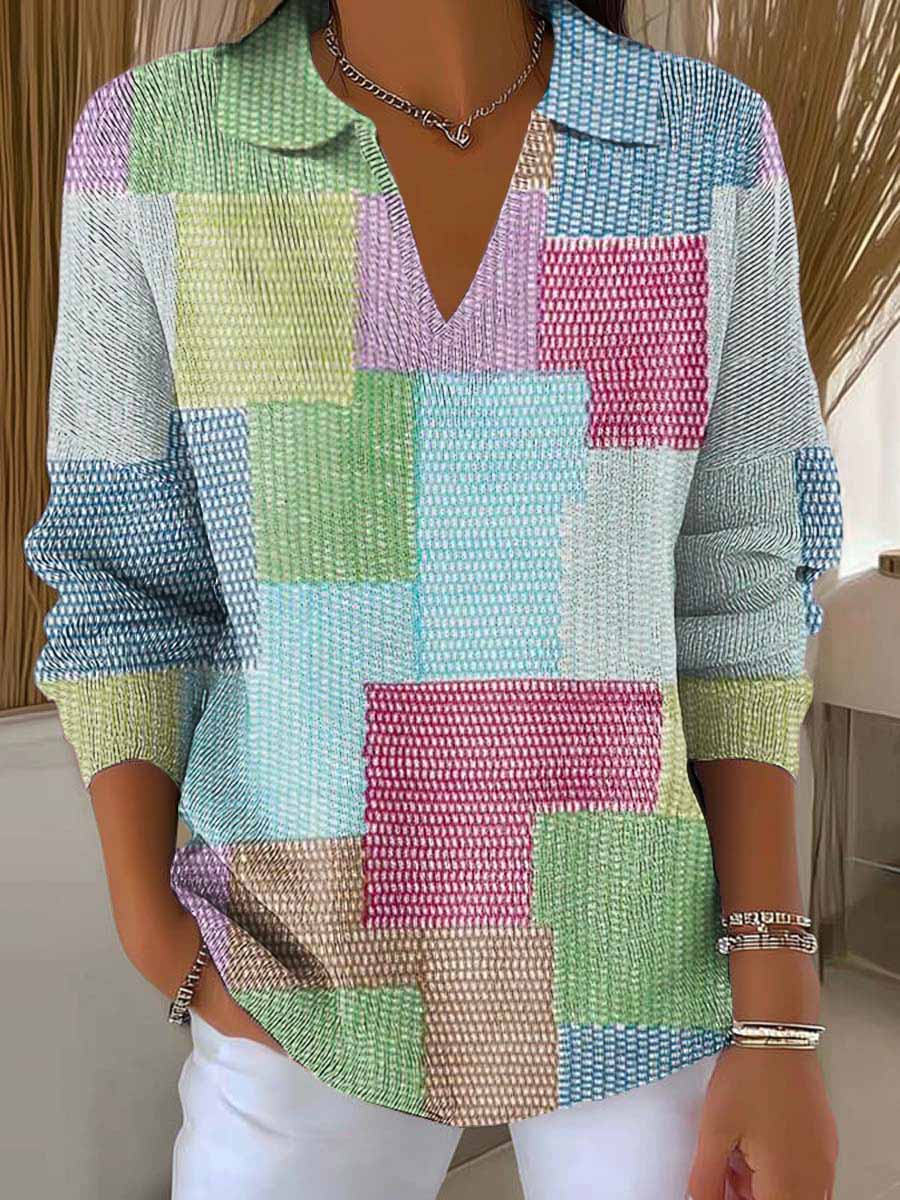 womens-patchwork-pattern-art-printed-casual-sweater