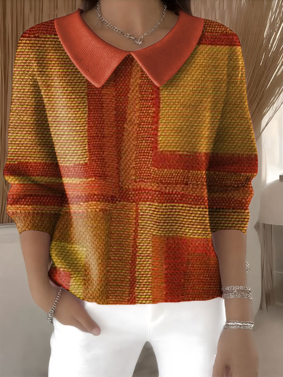 womens-geometric-color-contrast-splicing-abstract-casual-print-peter-pan-collar-3-4-sleeve-sweater-uoid