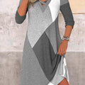 Dark Grey Marl Criss Cross A Line Dress
