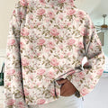 womens-lovely-floral-pattern-art-print-knit-turtleneck-pullover-sweater-zlzq