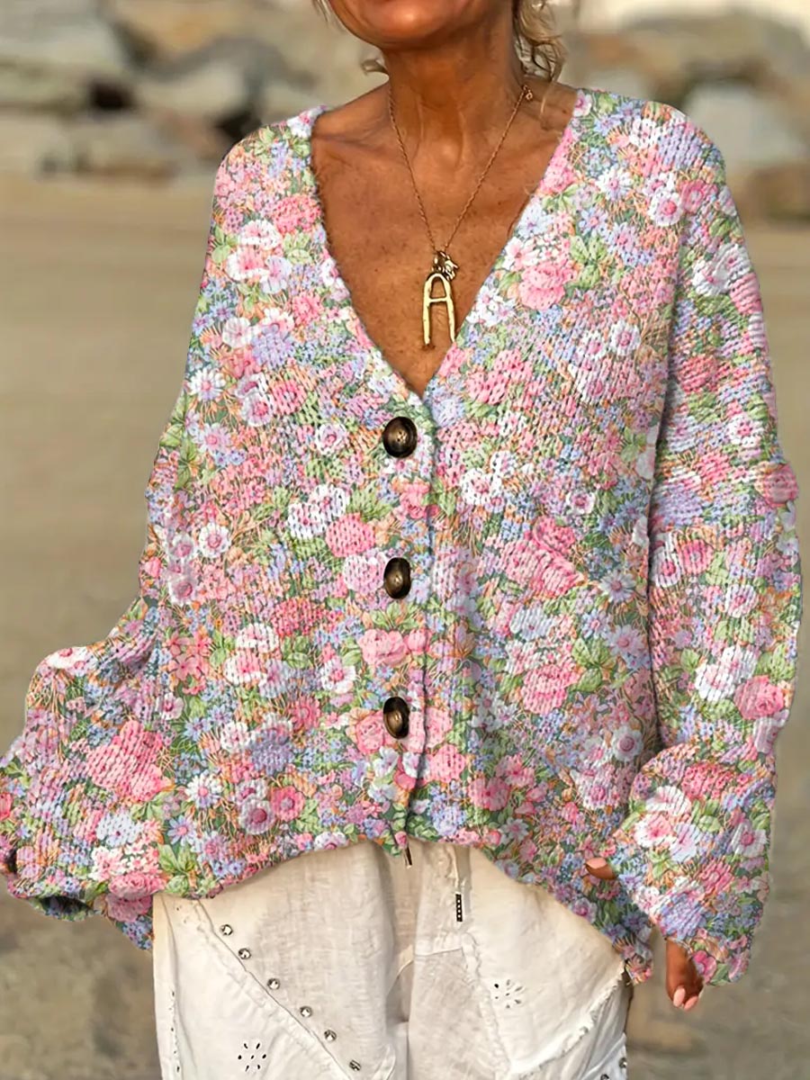 womens-floral-pattern-art-print-casual-pullover-sweater-xql2