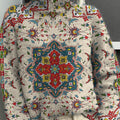 pull-col-roulé en maille à imprimé floral symétrique vintage l0r8 