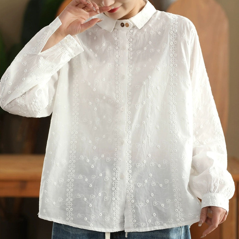 Women's Flower Floral Casual Shirt