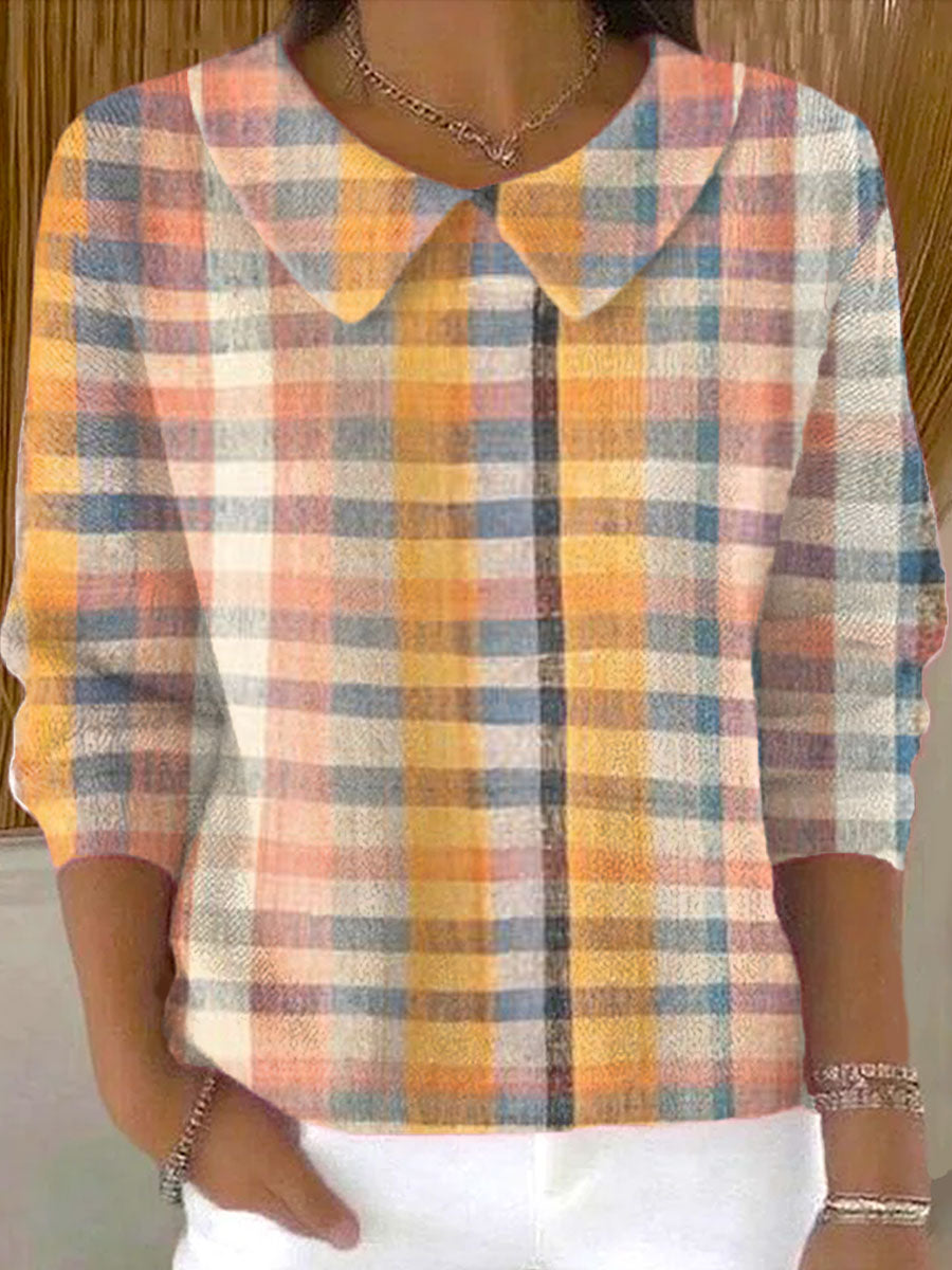 womens-vintage-abstract-geometry-art-print-casual-peter-pan-collar-3-4-sleeve-sweater-bw35
