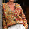 vintage-ethnic-geometric-painting-art-print-buttoned-cardigan-sweater
