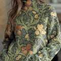womens-vintage-floral-art-print-knit-turtleneck-pullover-sweater