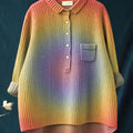 womens-gradient-pattern-art-print-casual-pullover-knit-sweater