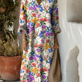 Vintage-Baumwollkleid mit Blumenmuster für Damen