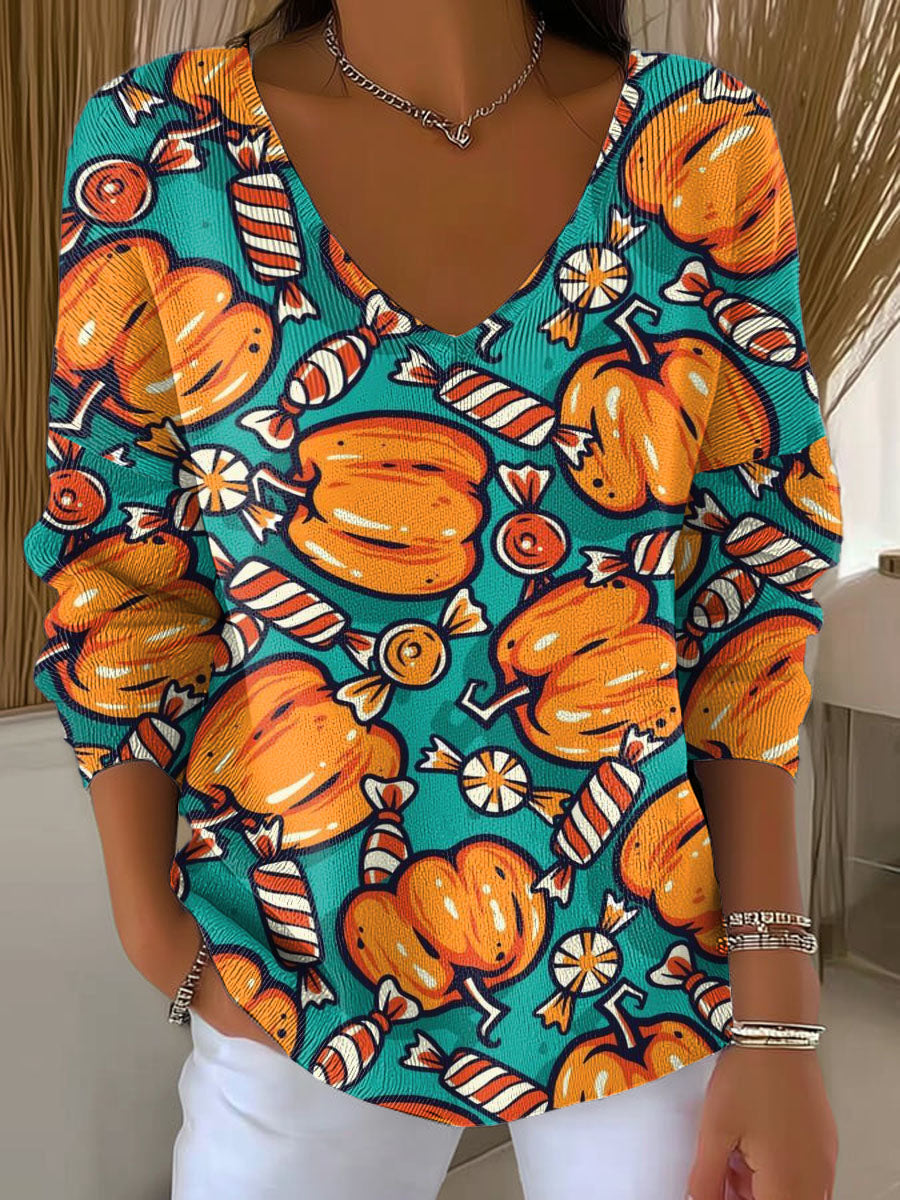 womens-halloween-pumpkin-candy-casual-pullover-sweater