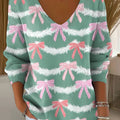 Women's Christmas Pattern Print Casual Pullover Sweater