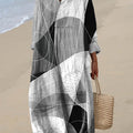 Women's Geometric Pattern Art Print Cotton Dress