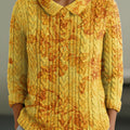 womens-vintage-autumn-floral-painting-art-print-casual-peter-pan-collar-3-4-sleeve-sweater-apej