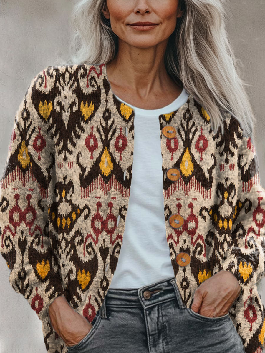 womens-vintage-pattern-art-print-buttoned-cardigan-sweater-raq2