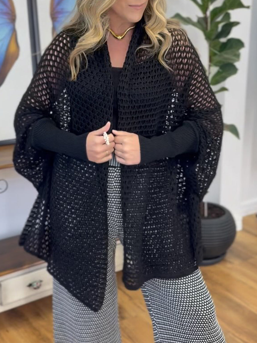 womens-hollow-batwing-sleeve-knitted-sweater