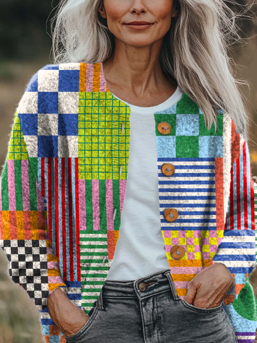 womens-abstract-geometric-pattern-art-print-buttoned-cardigan-sweater-mz9s