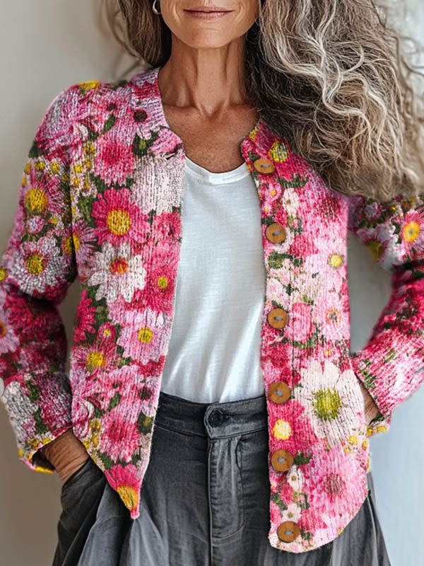 womens-vintage-floral-art-print-buttoned-cardigan-sweater-7vs0