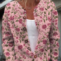 womens-vintage-pink-art-floral-print-buttoned-cardigan-sweater
