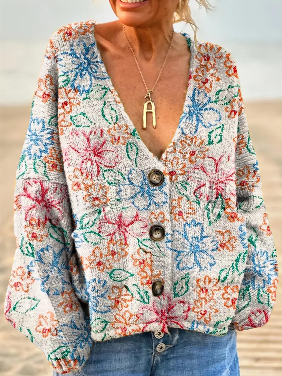 womens-vintage-floral-art-print-casual-pullover-sweater-dhud