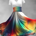 Women's Gradient Art Dress Maxi Dress