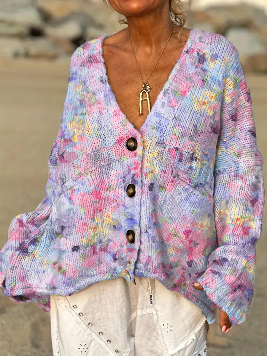 womens-vintage-floral-art-print-casual-pullover-sweater-54dp