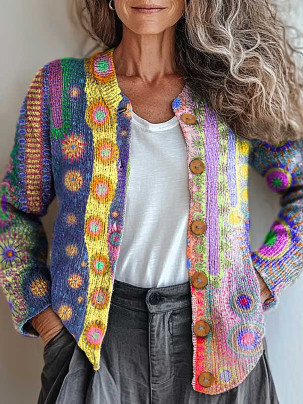 womens-abstract-pattern-art-print-buttoned-cardigan-sweater-vwih