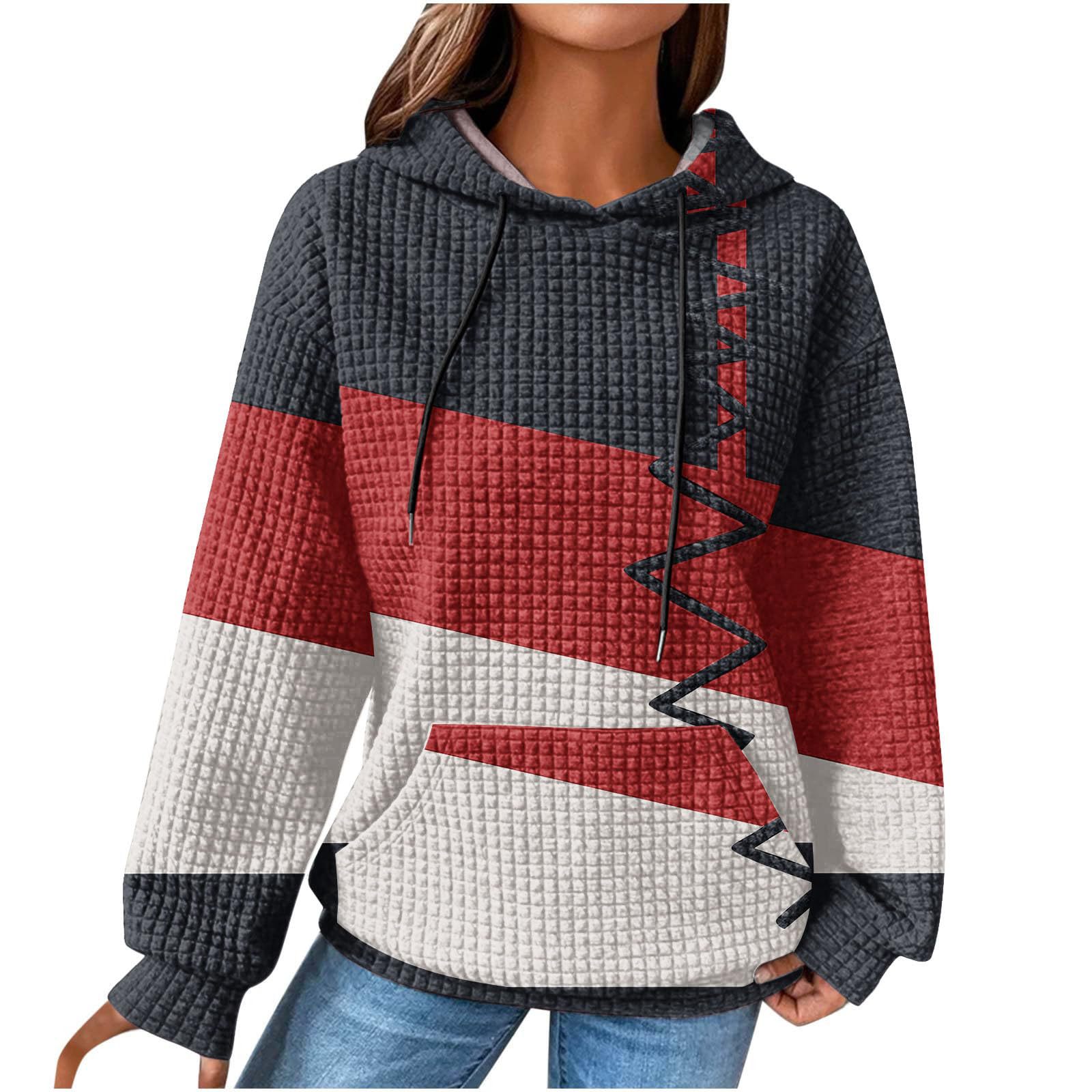Autumn/Winter Women's Essential Creative Printed Long Sleeve Hooded Sweatshirt