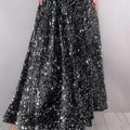 Elegant Sparkling Umbrella-shaped Skirt