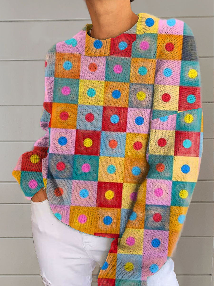 womens-vintage-abstract-geometry-art-print-casual-pullover-sweater-3g59