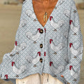 womens-vintage-chicken-flower-art-print-casual-pullover-sweater-jvcj