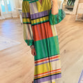 Women's Beautiful Colorful Geometric Check Art Print Dress