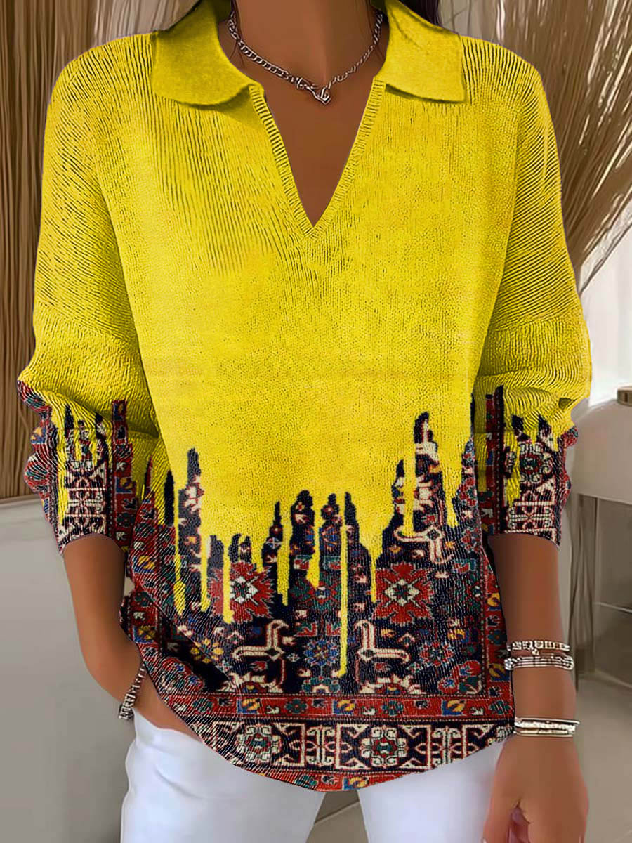 womens-vintage-pattern-art-printed-casual-sweater