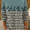 womens-mid-century-modern-cat-art-print-casual-pullover-sweater