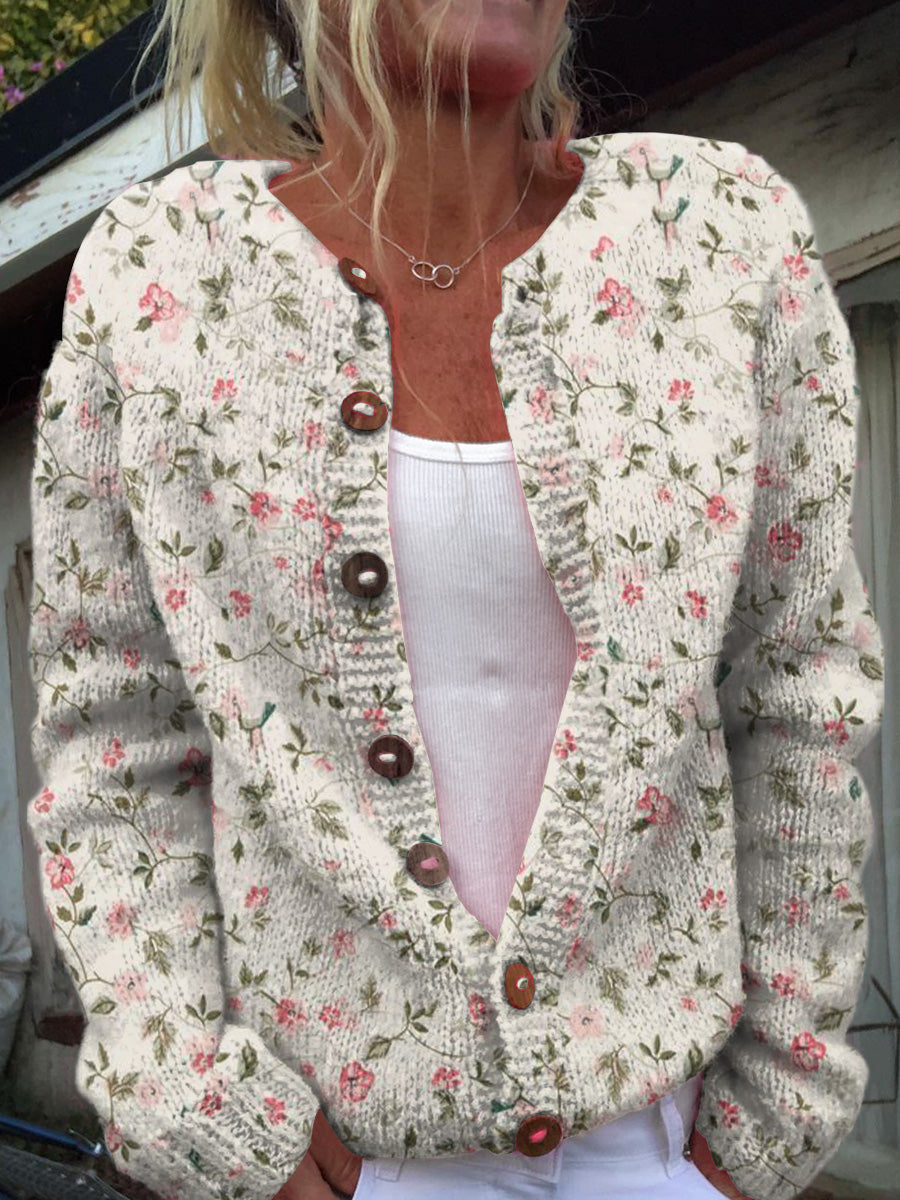 womens-vintage-floral-art-print-buttoned-cardigan-sweater-6nm8