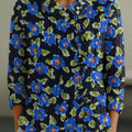 womens-vintage-floral-flower-art-print-casual-peter-pan-collar-3-4-sleeve-sweater-bpxz