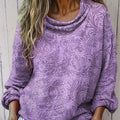 Women's Vintage Pattern Art Print Casual Long Sleeve Comfortable Cotton Shirt