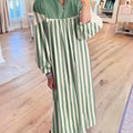 Casual Striped Maxi Dress