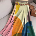 Women's Geometric Pattern Art Print Casual Cotton Skirt