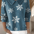 Merry Christmas snowflake decorative pattern Casual Sweater