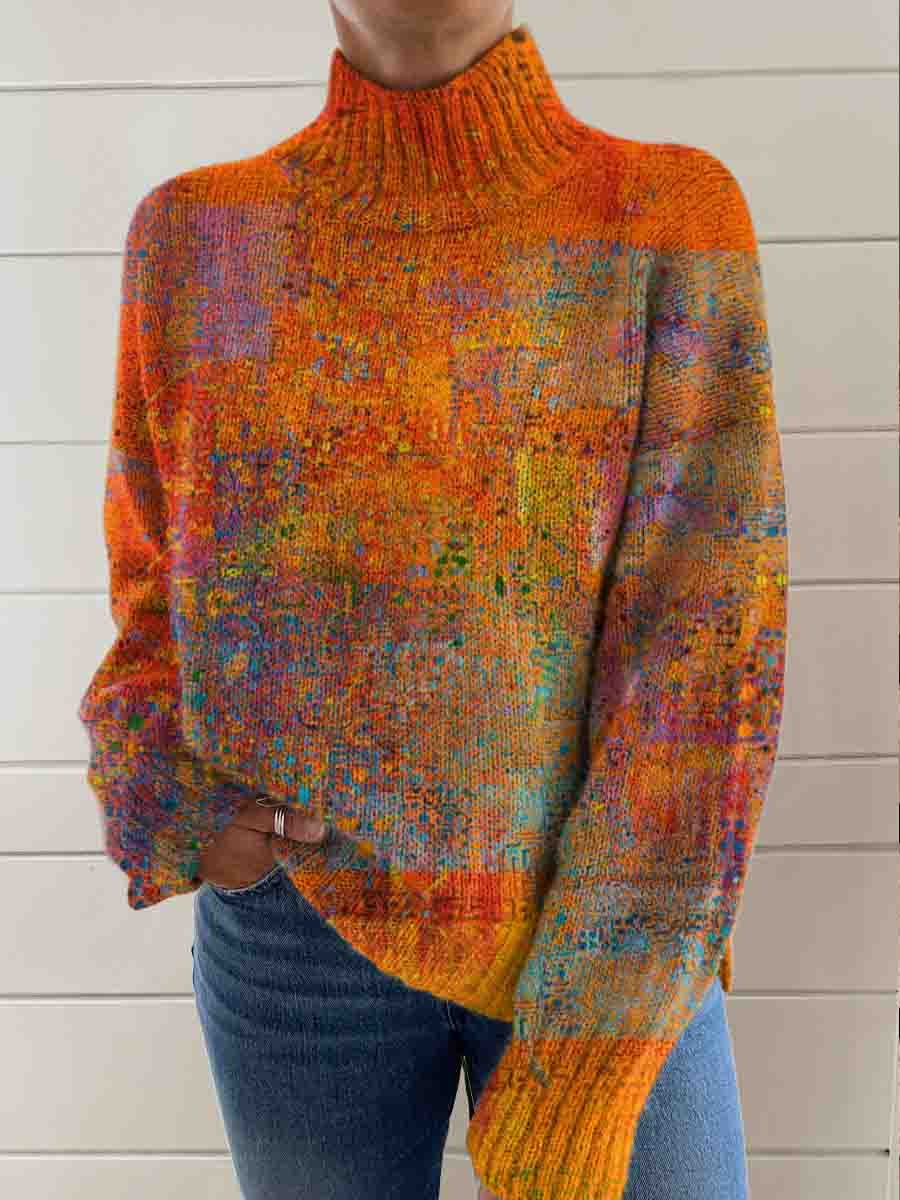 womens-retro-art-abstract-pattern-print-knit-turtleneck-pullover-sweater-a1la