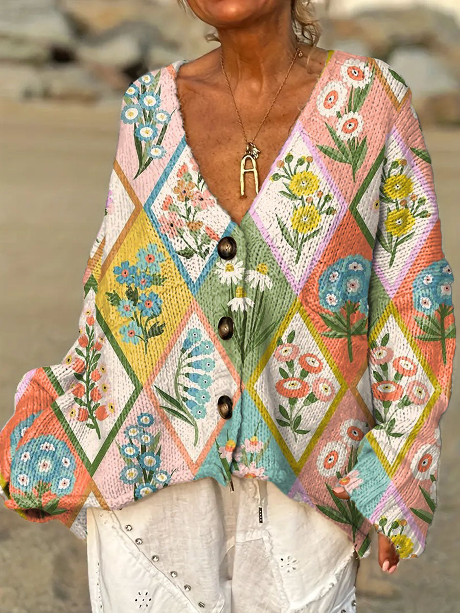 womens-vintage-floral-pattern-art-print-casual-pullover-sweater-9fml