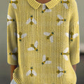 womens-lovely-bees-art-print-casual-pullover-sweater