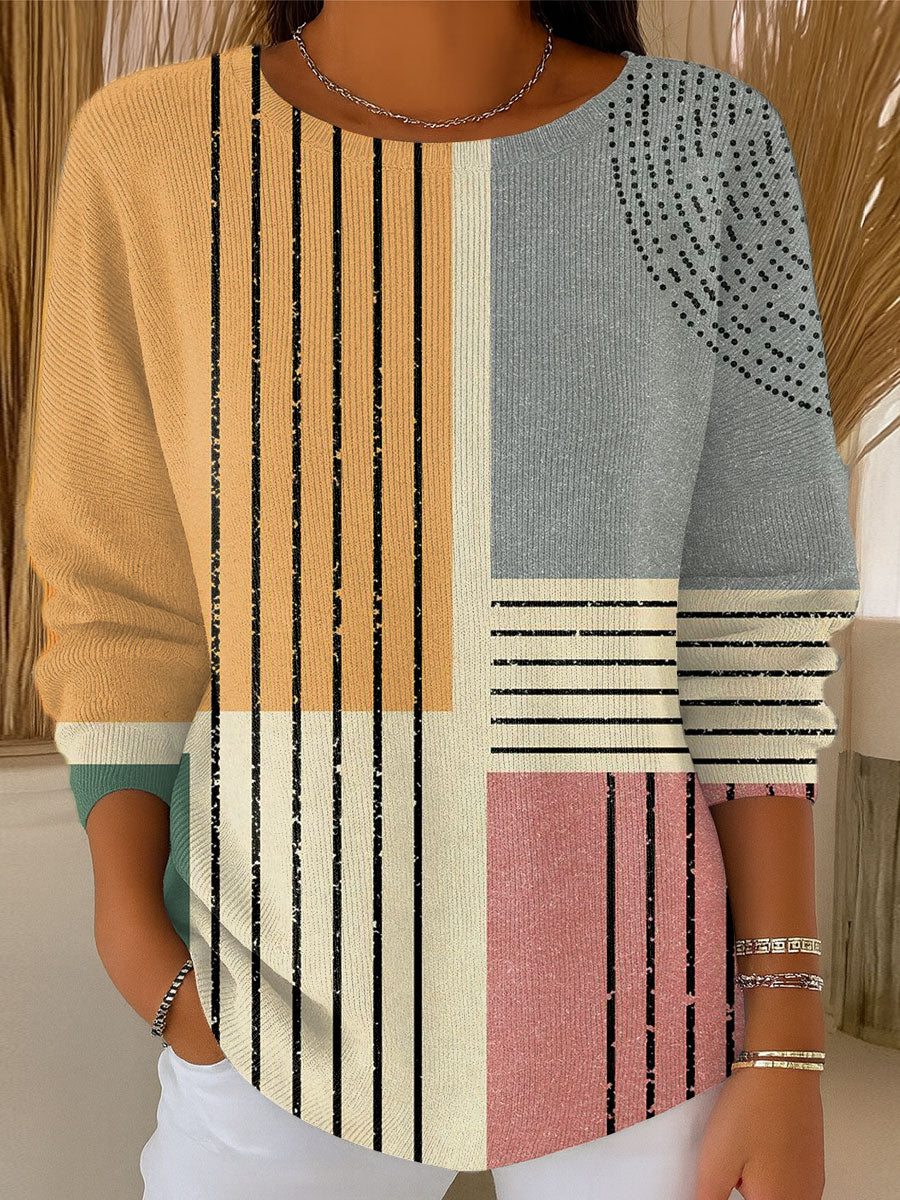 womens-vintage-abstract-geometric-art-print-casual-pullover-sweater-792c