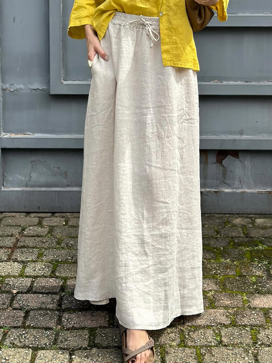 Women's Linen Pocket Skirt