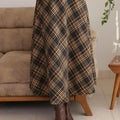 Women's Plaid Print Casual A-Line Skirt