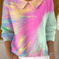 womens-beautiful-abstract-colorful-graffiti-painting-art-print-casual-peter-pan-collar-3-4-sleeve-sweater-glqa